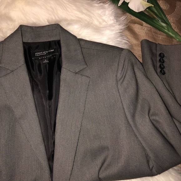 Jones New York Grey stretch BLAZER - Picture 8 of 8